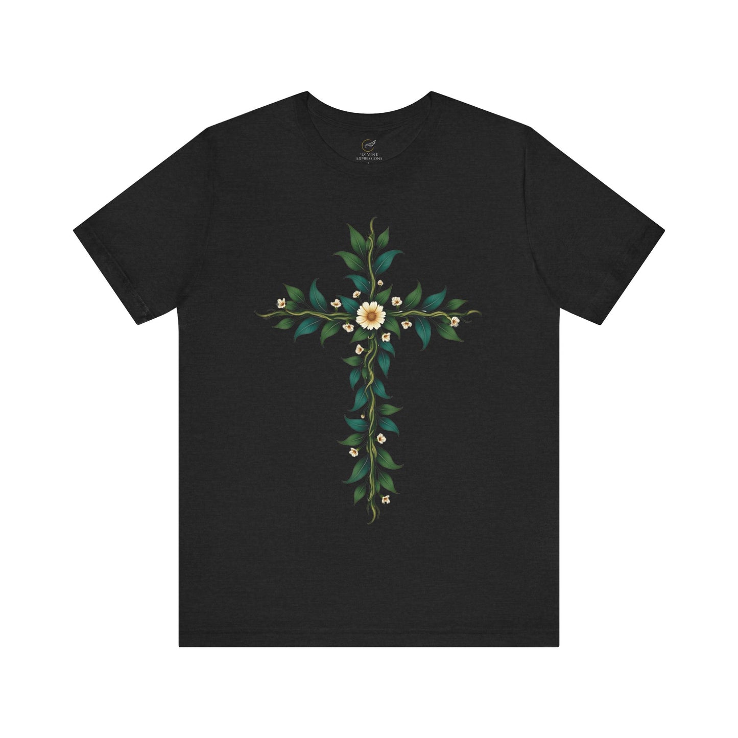 Floral Vine Cross Natural