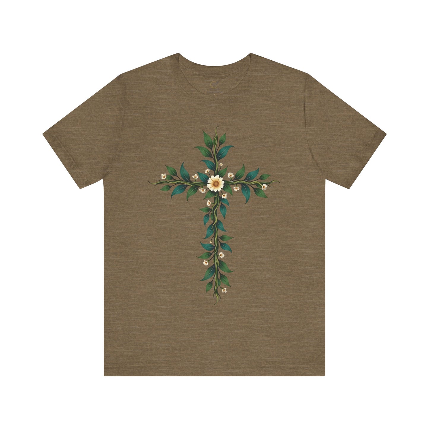 Floral Vine Cross Natural